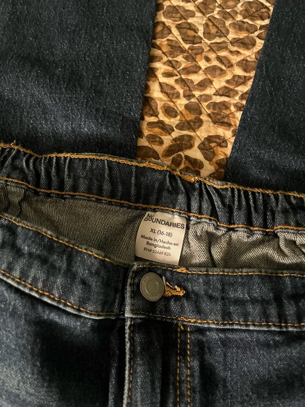No Boundaries Dark Blue Stretch Denim Wide Leg Jeans - Picture 9 of 12